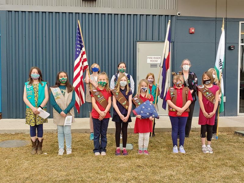 Group photo of the Girl Scout Troop