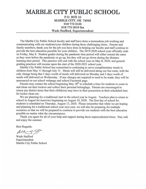 End of the school year letter to parents/guardians Featured Photo
