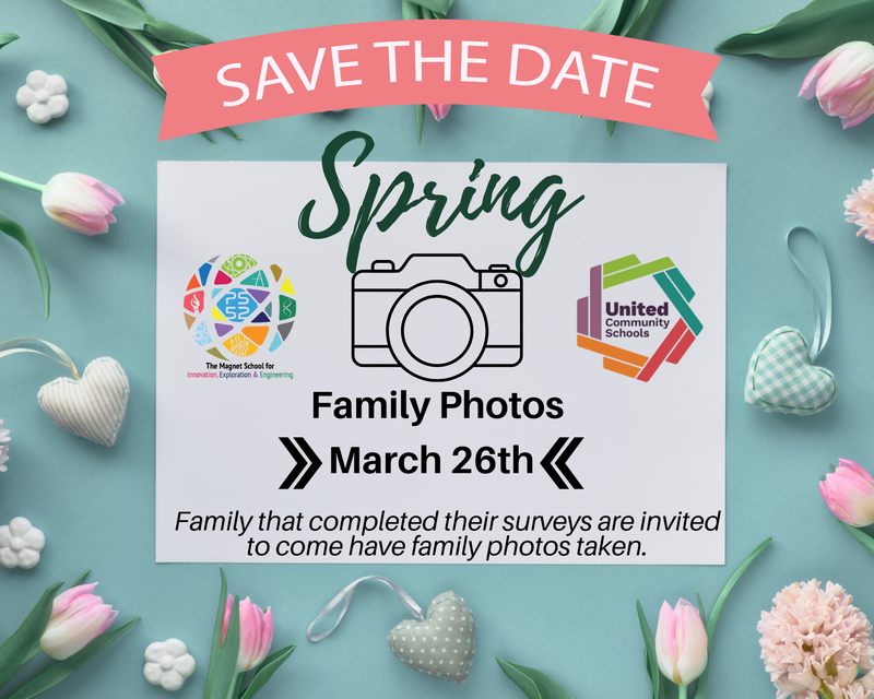 flower background on flyer for family pictures