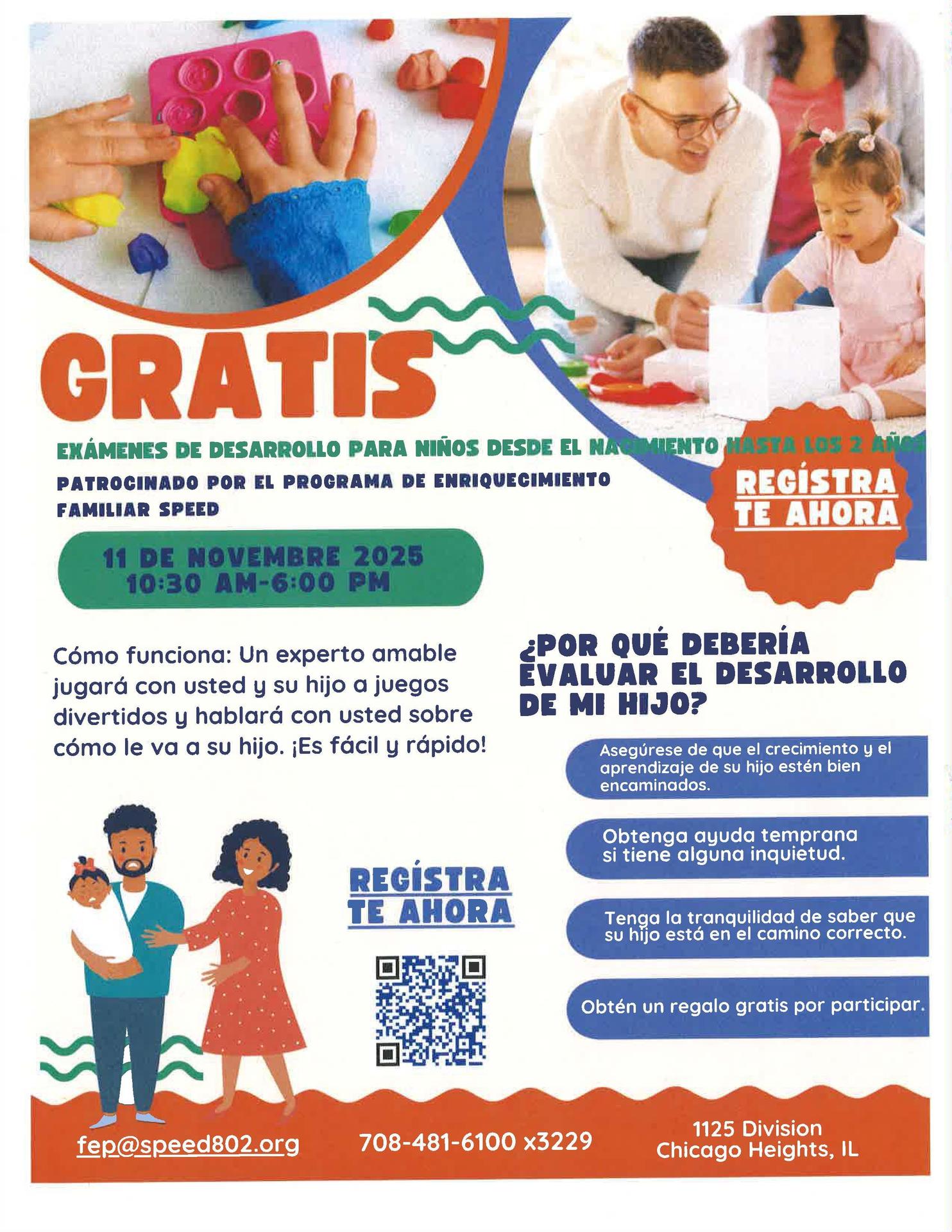 free birth-to-2 development check up Nov. 10