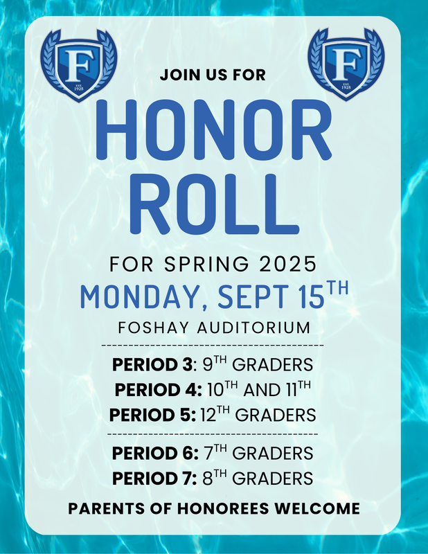 HONOR ROLL ASSEMBLY (Spring 2025)