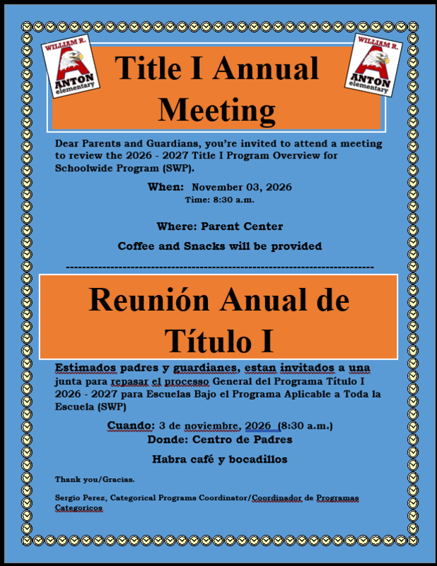 Title 1 Flyer