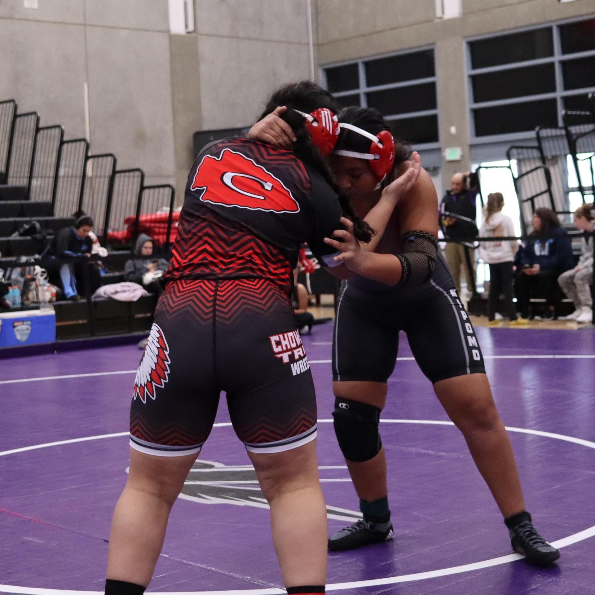 Girls wrestling at madera south