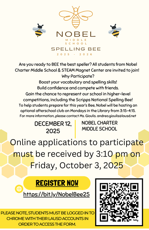 Nobel Spelling Bee 2025 Featured Photo