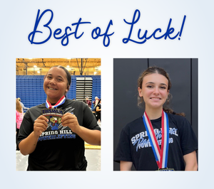 Best of luck to Spring Hill’s Emma Copeland and Ayva Spakes as they represent Spring Hill at the Texas High School Women’s Powerlifting Association 2026 State Championships!   #PantherProud