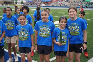 Students from Jefferson Elementary prepare for the next event