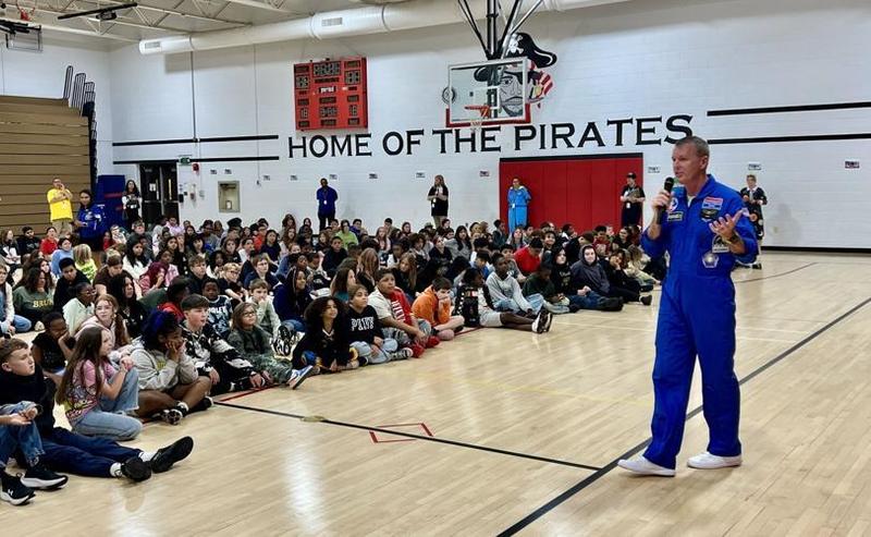 First county resident to go into space meets with ACS students