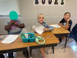 Mrs. Roe's fourth graders reviewed opinion writing by participating in OREO writing today! Their prompt was “Should girls be allowed to play football?” Of course, they ended with a little snack!