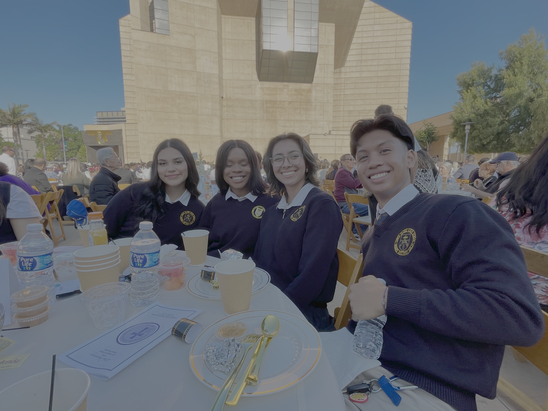Santa Clara Students at the Archdiocese of LA Prayer Breakfast