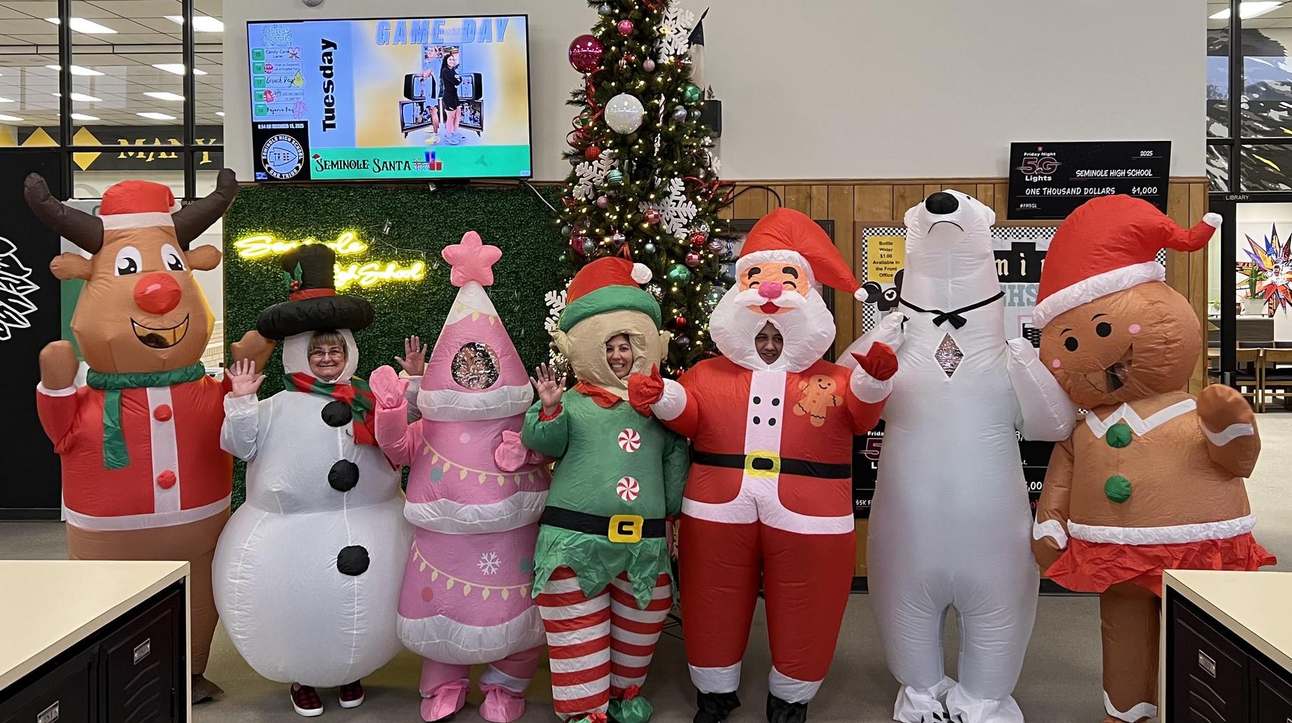 Christmas inflatable costume day
