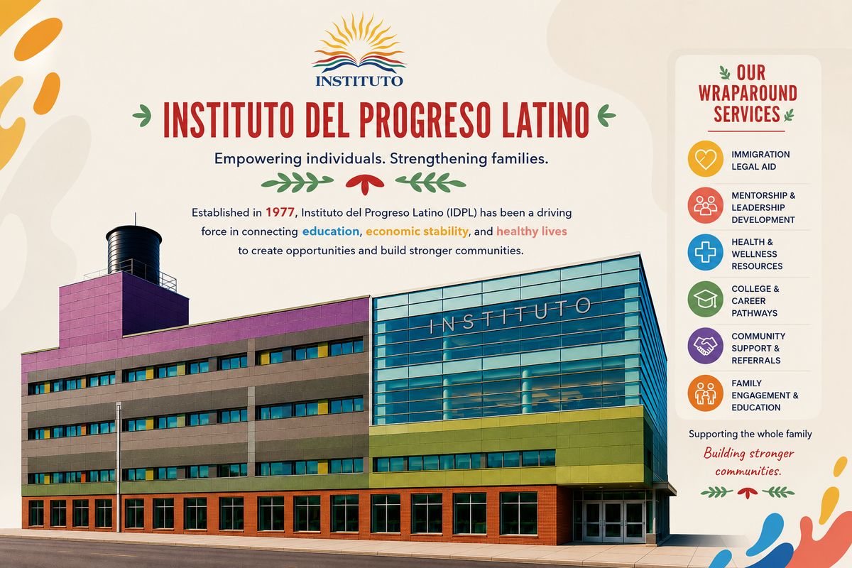 Instituto del Progreso Latino building and overview of wraparound services