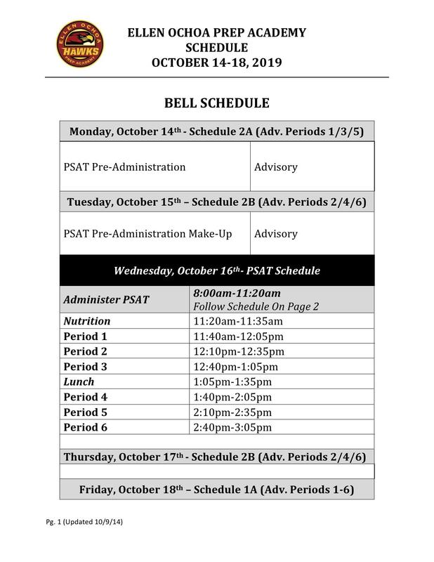 College Week and PSAT