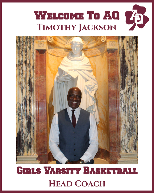 Aquinas Welcomes Timothy Jackson as Girls Varsity Basketball Head Coach Featured Photo