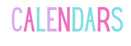 text that says calendars