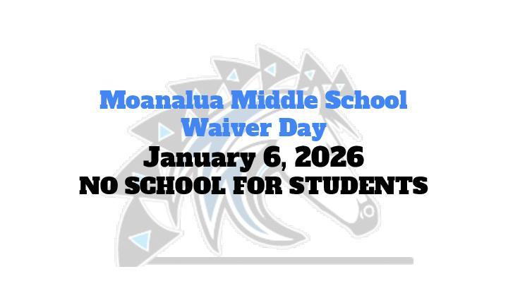 No School for Students:  Waiver Day - January 6th Featured Photo