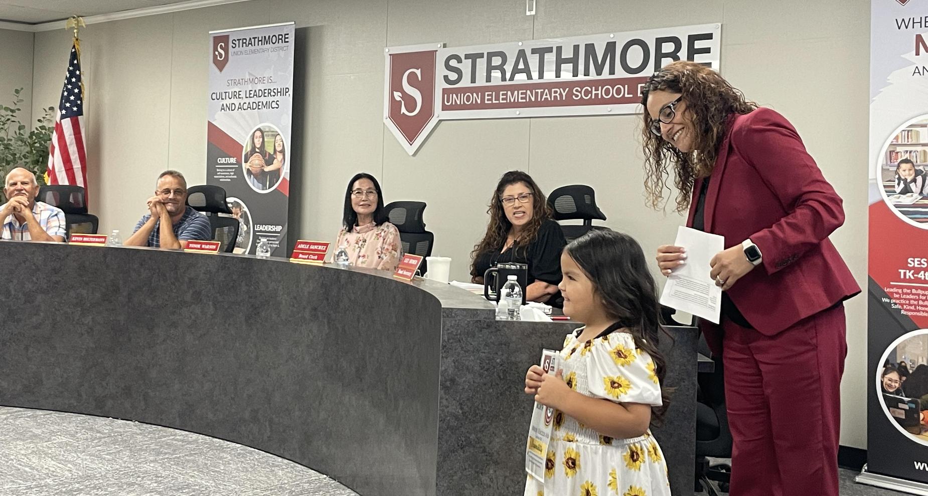 Preschool September Student Board Recognition