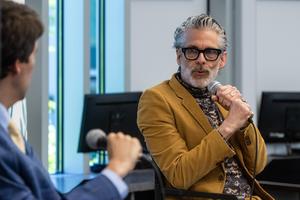 Chabon speaks with students