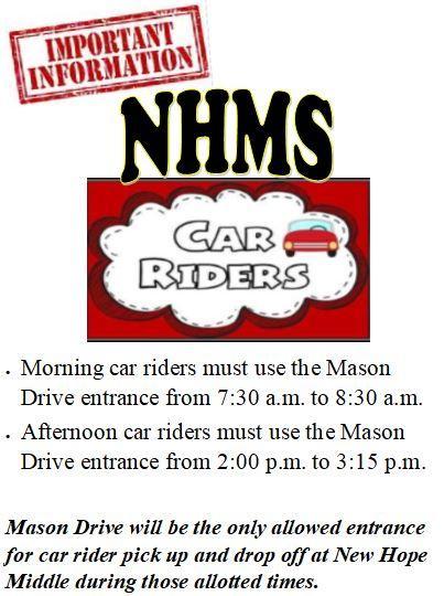Attention NHMS Car Riders Featured Photo