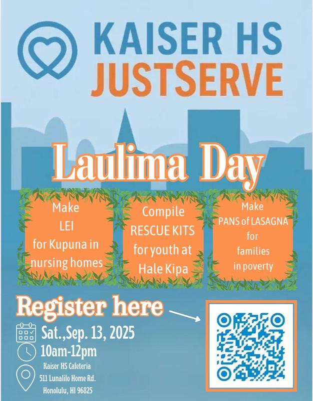 Just Serve Laulima Day poster