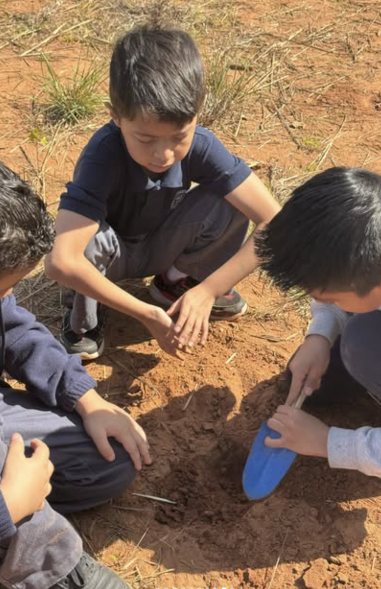 children gardening