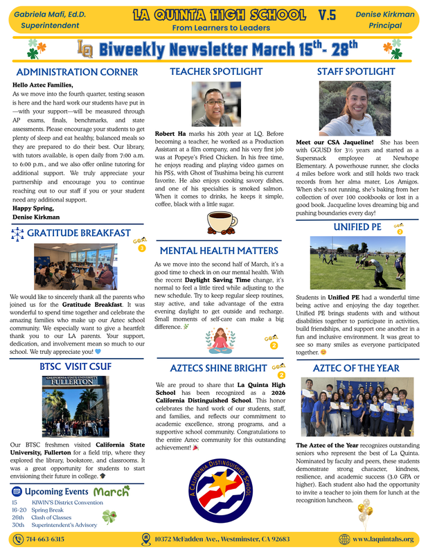 Newsletter March 15-28 Featured Photo