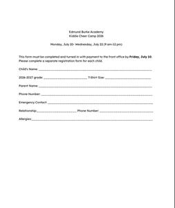 Cheer sign up