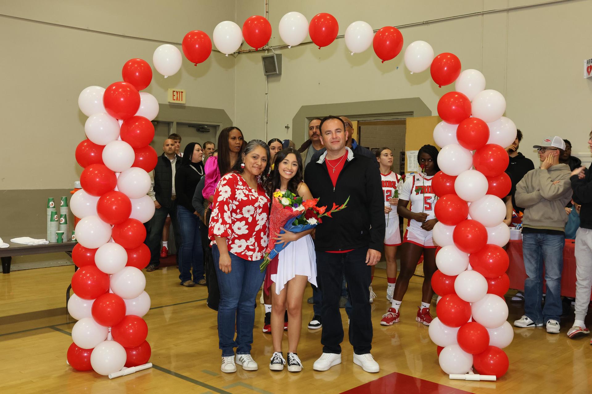 seniors posing with their escorts