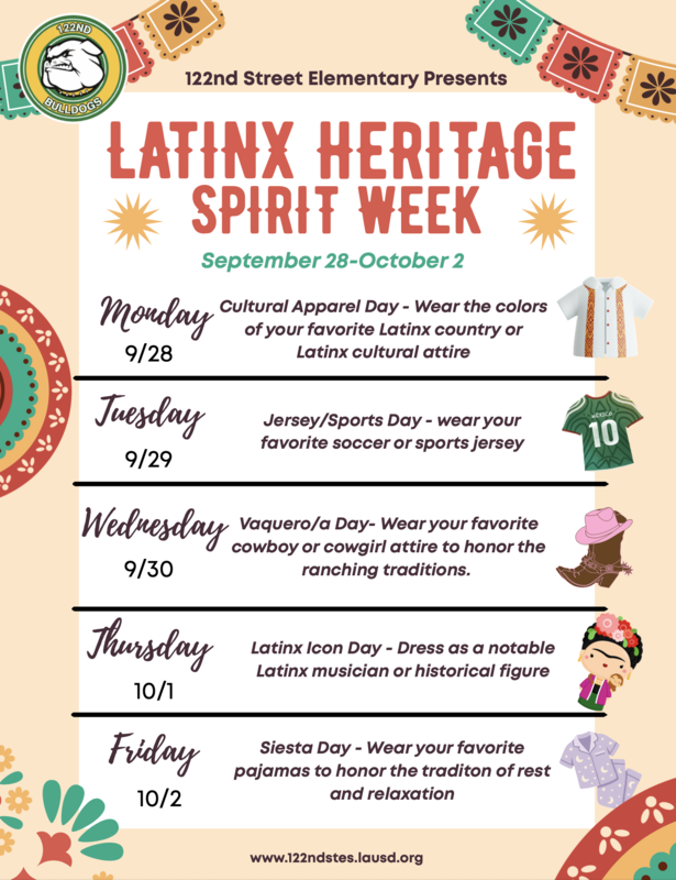All the events for Latinx Heritage Spirit Week