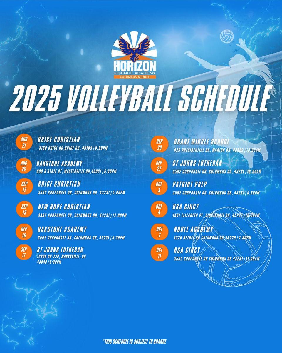 Volleyball Schedule