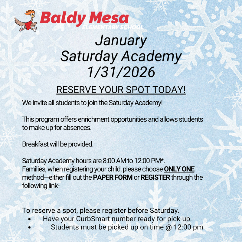 Saturday Academy - Make Up Your Absence! Featured Photo