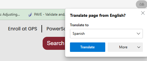 translate popup