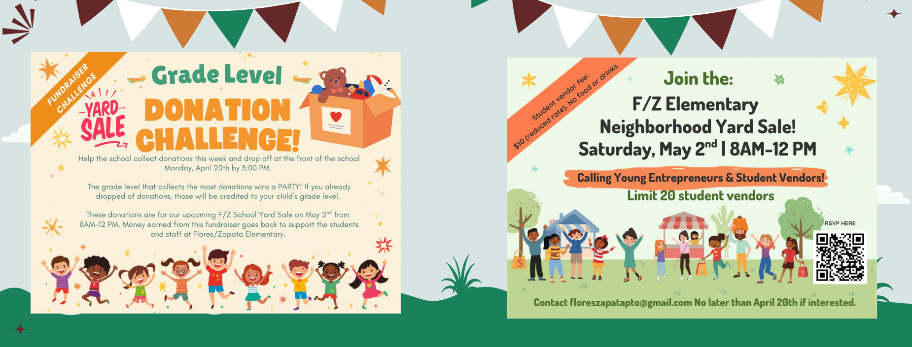 Flores/Zapata Neighborhood Yard Sale Event information banner