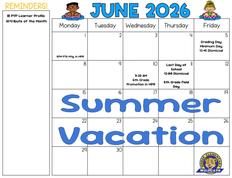 June Calendar