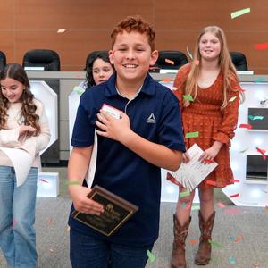 Robert Osuna from Rahe Bulverde Elementary Comal Shake Champion