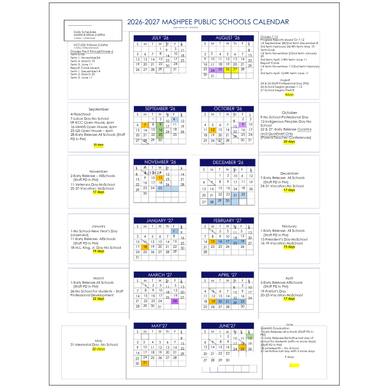 SY 26-27 Year at a glance Calendar