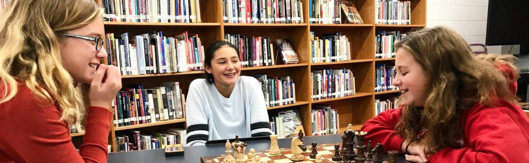 Students playing Chess