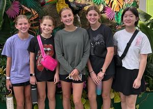 Riley Edler, Everly Henderson, Emma Johnston, Jacqueline Li and Mary Rhenish