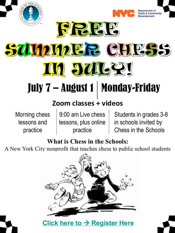 Chess in Schools Summer Programming