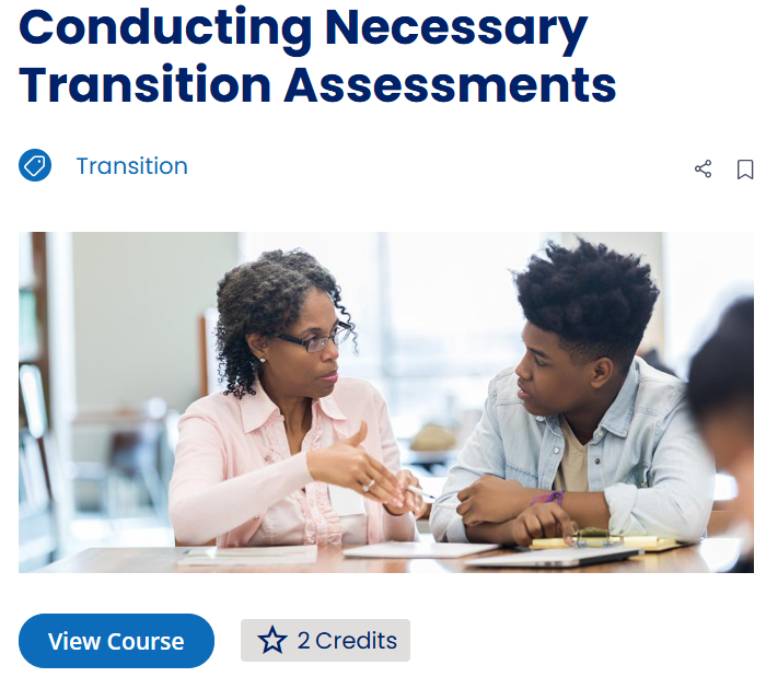 Conducting Necessary Transition Assessments