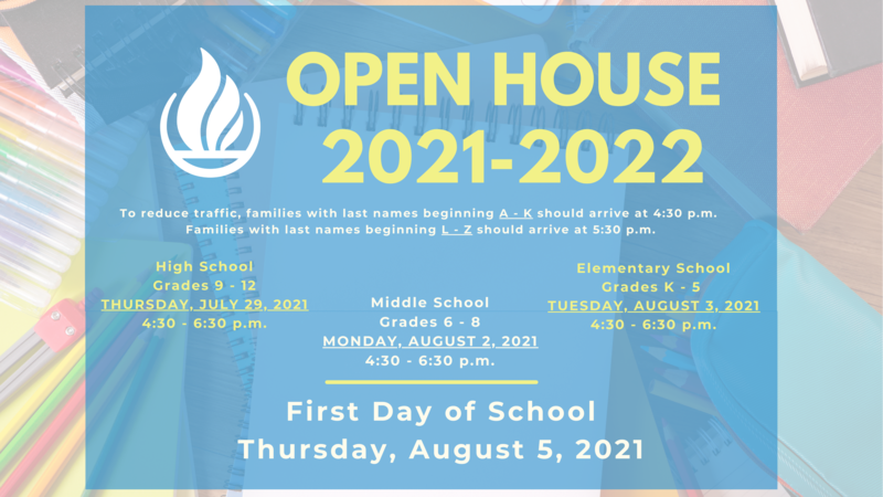 open house school flyer