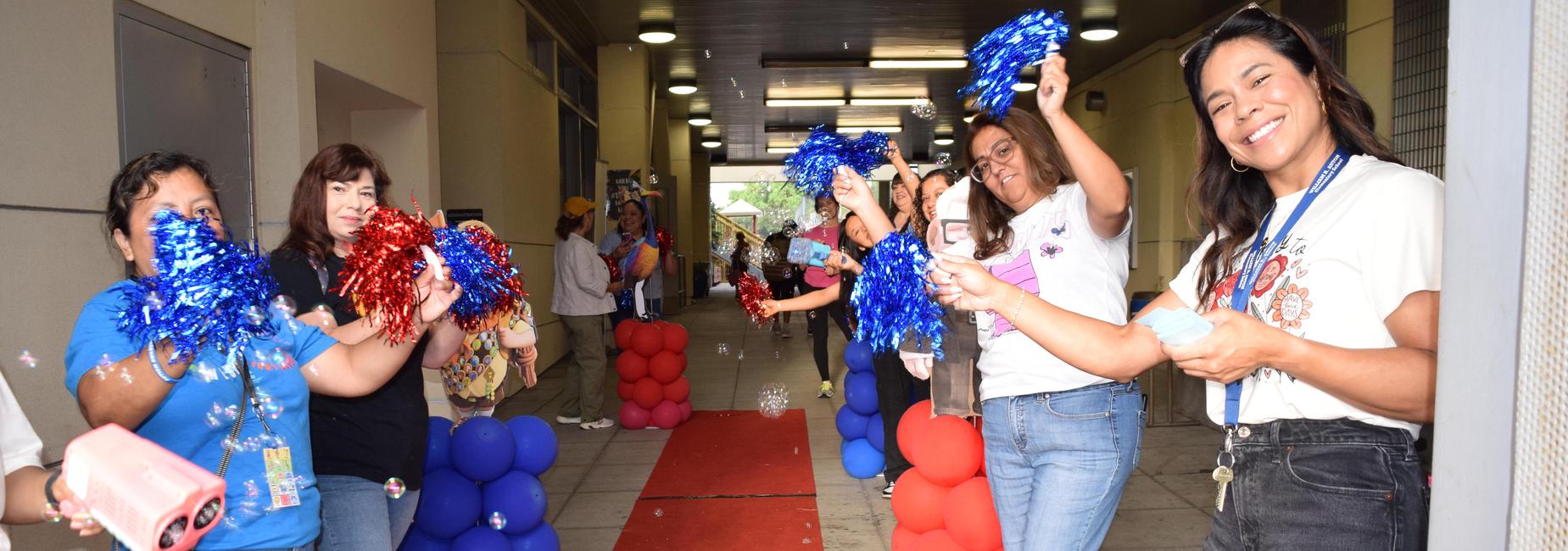 Staff welcoming our wonderful students