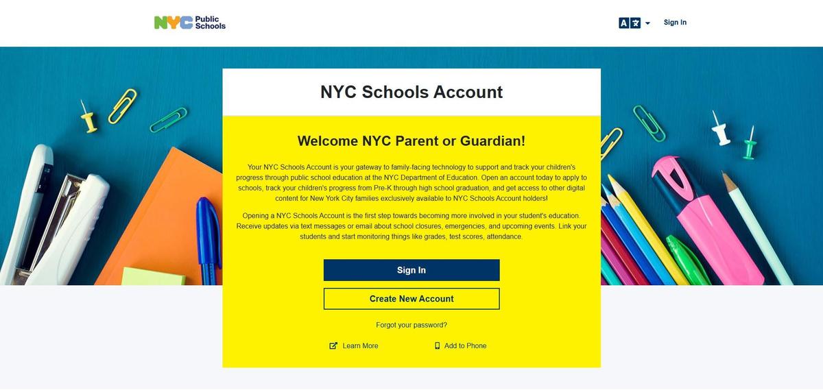 Welcome NYC Parent or Guardian!