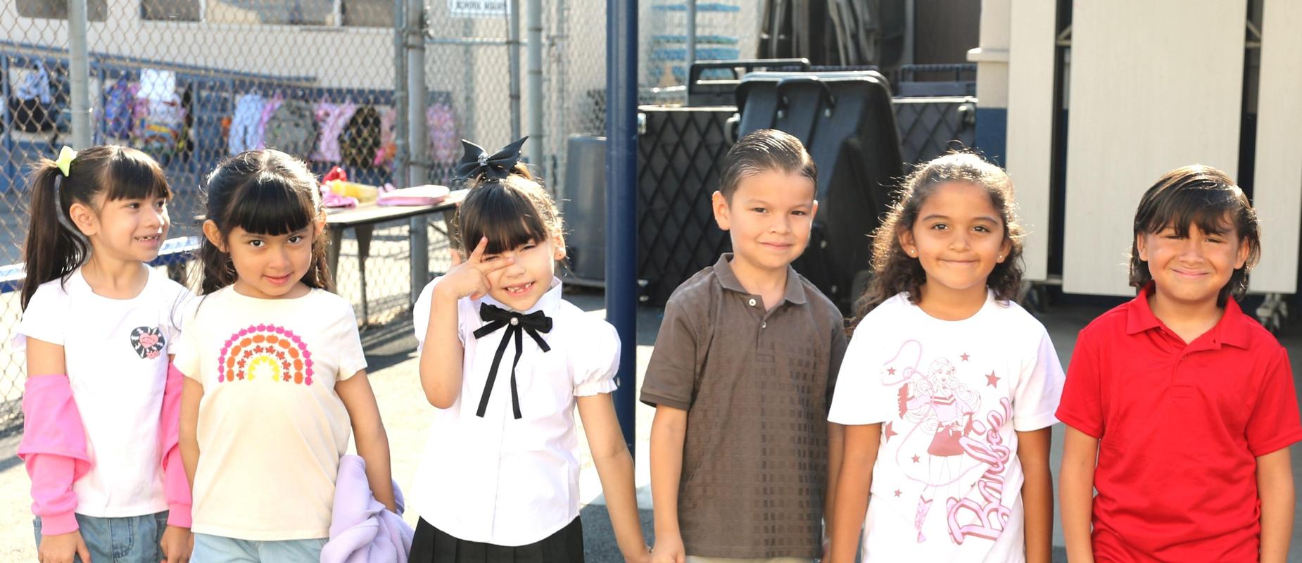 Students on the first day of school