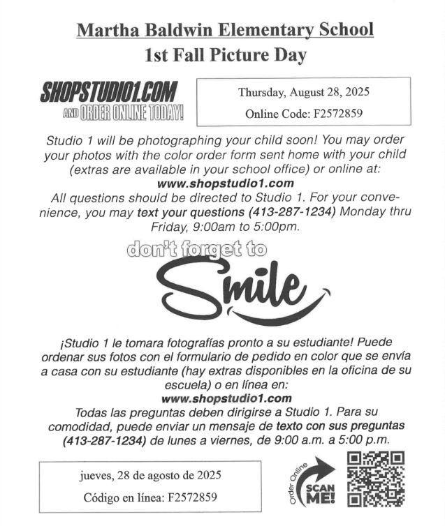 Fall Pictures August 28th - All Grades (In uniform) Featured Photo