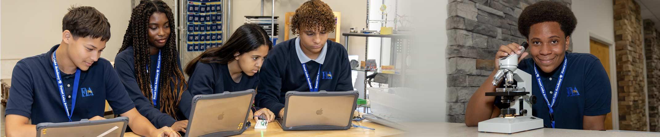Students on their computers