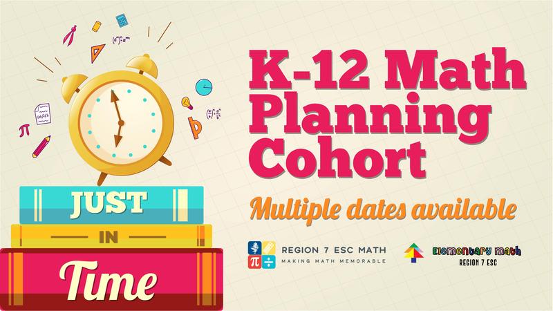 K-12 Math Planning Cohort marketing graphic
