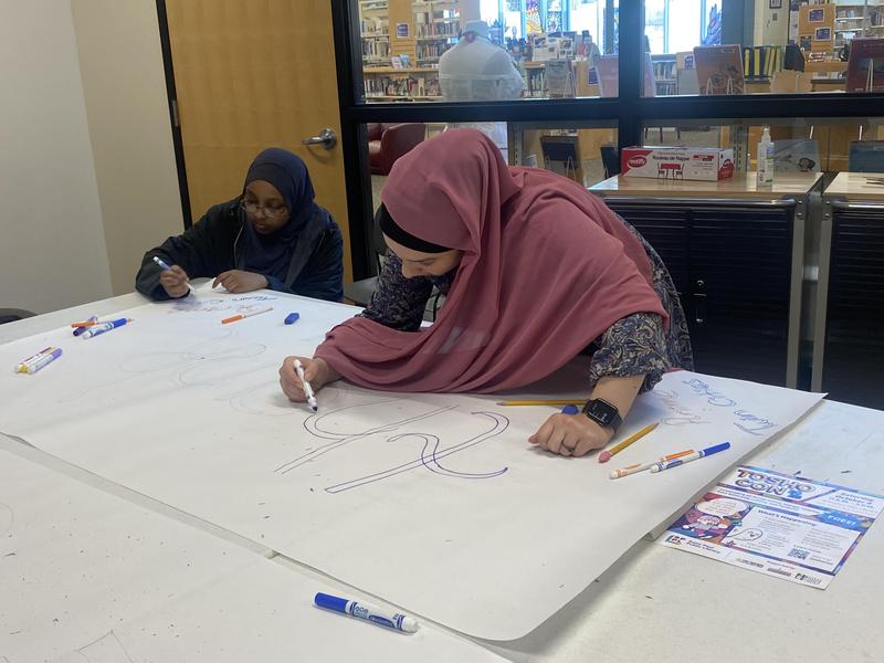 Last Friday, a group of our seniors volunteered at the Rice Street Library to help prepare for the upcoming ToshoCon event!