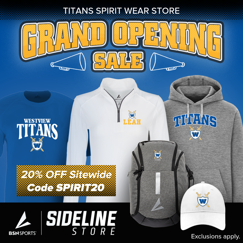 Westview Sideline Store Grand Opening 20% off with code SPIRIT20. Use this link to order: https://sideline.bsnsports.com/schools/south_carolina/greenwood/westview-middle-school