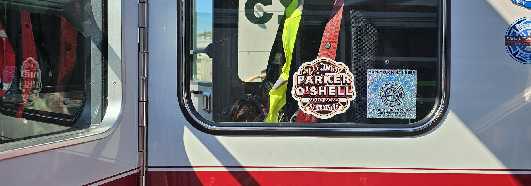 decal honoring a former student that passed away