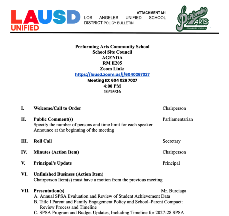 School Site Council Featured Photo